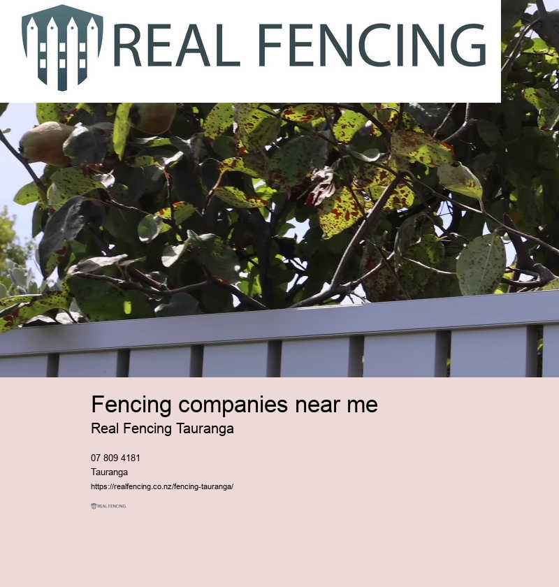 Fencing companies near me