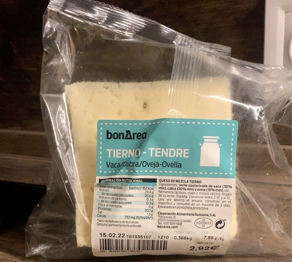 Queso Tierno Vaca/Cabra/Oveja
