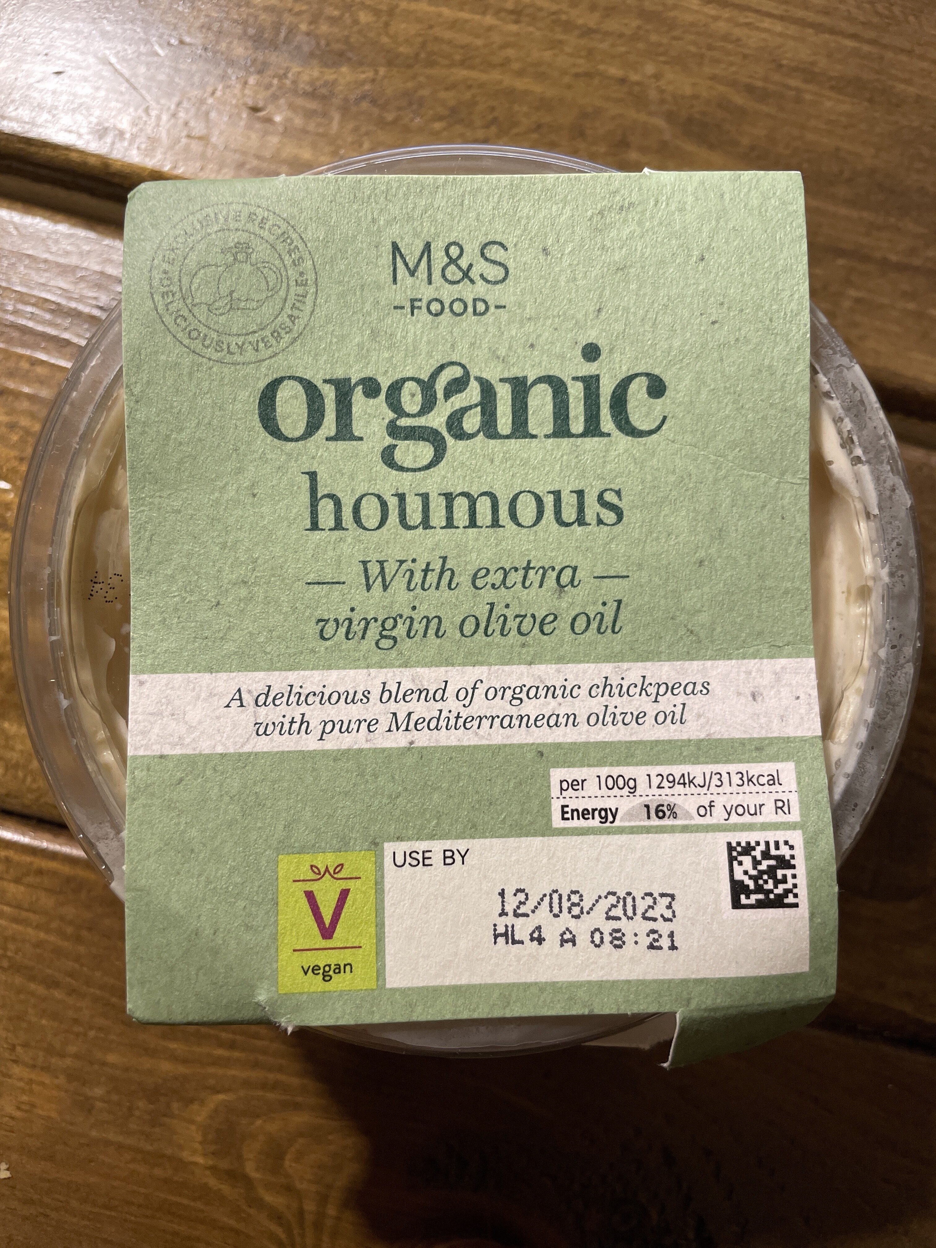 Organic Houmous With Extra Virgin Olive Oil