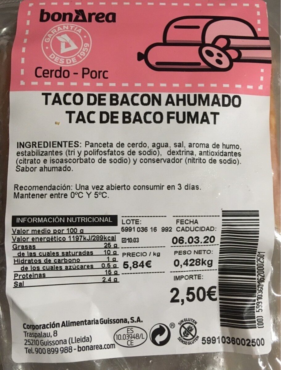 TACO DE BACON AHUMADO