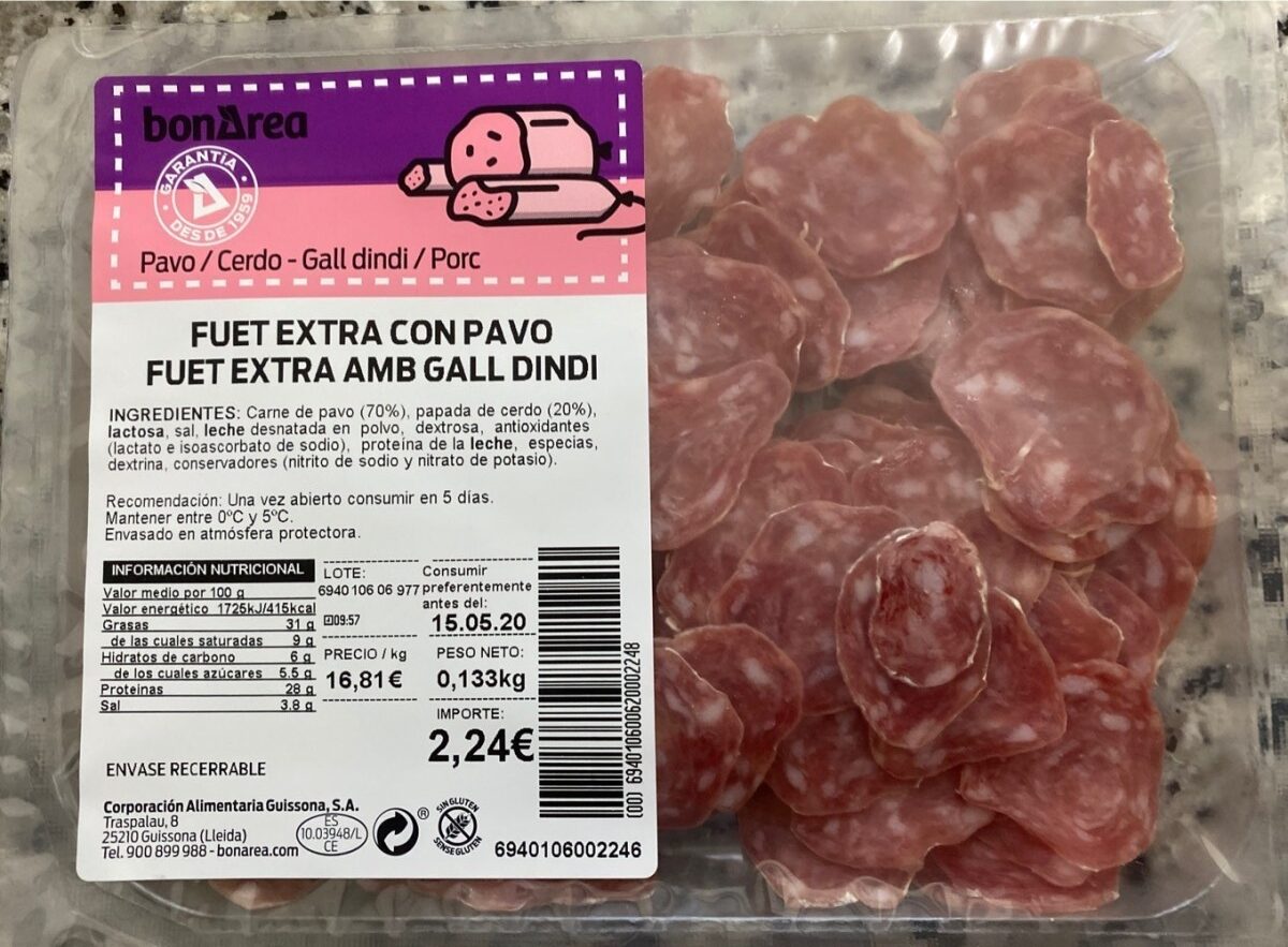 Fuet Extra Con Pavo