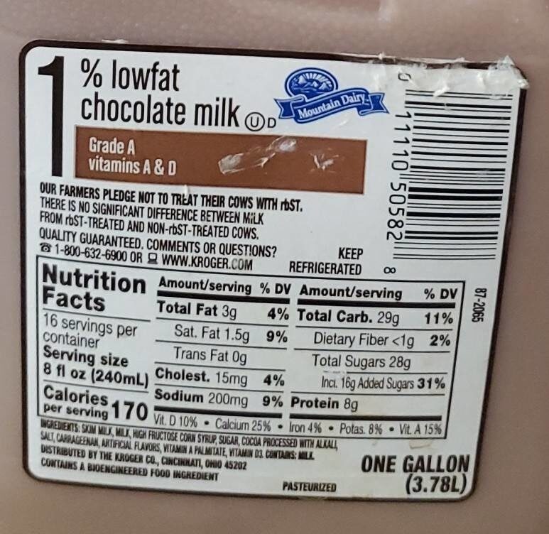 1percent Low-fat Chocolate Milk