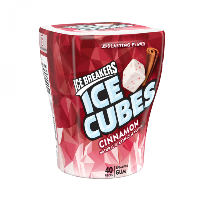 Ice Cubes Cinnamon Sugar Free Chewing Gum Bottle