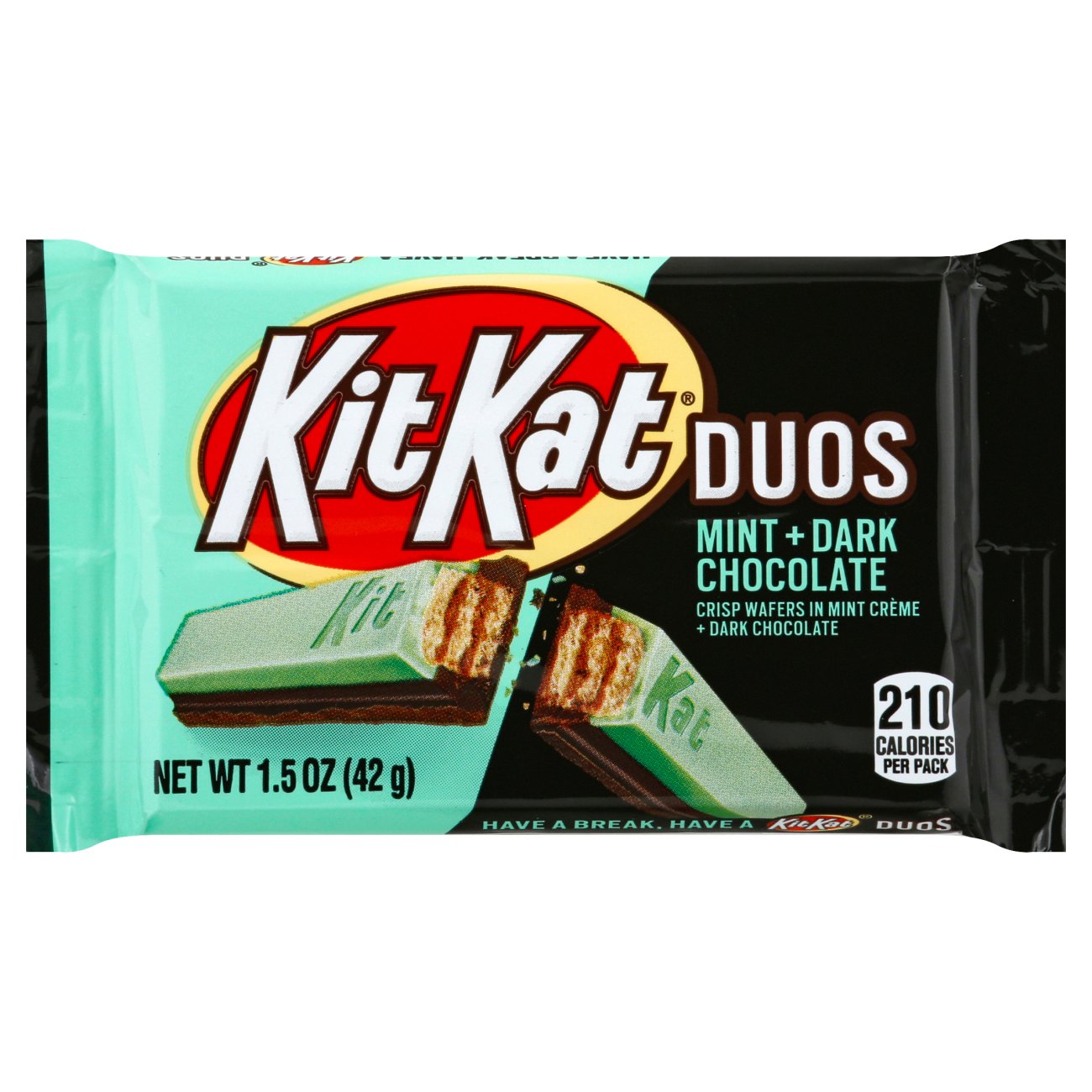 KIT KAT DUOS Mint Creme And Dark Chocolate XL Wafer Candy Bar