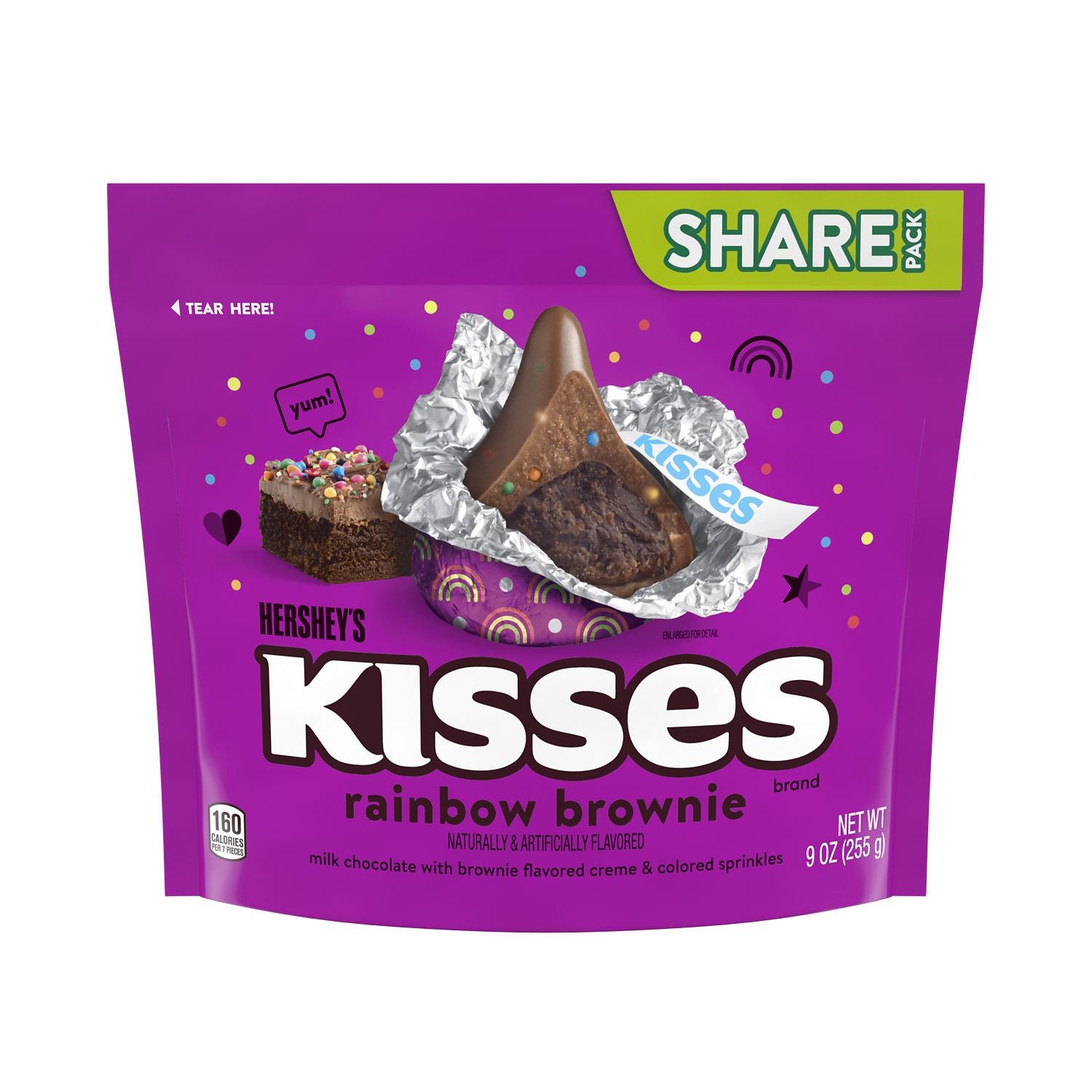 Hershey's Kisses Rainbow Brownie
