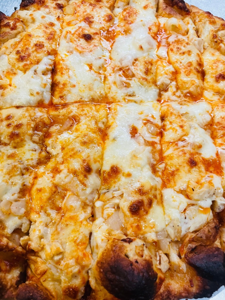 Cheese Mountain Buffalo Chicken Pizza