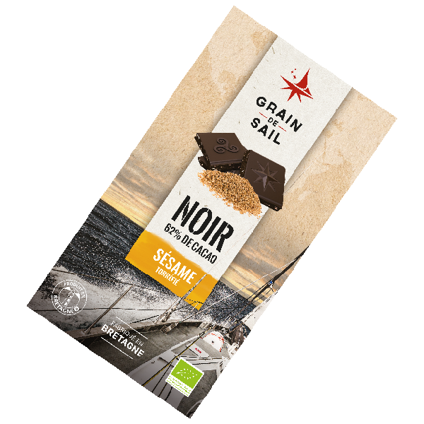 Noir 62% De Cacao Sesame Torréfié