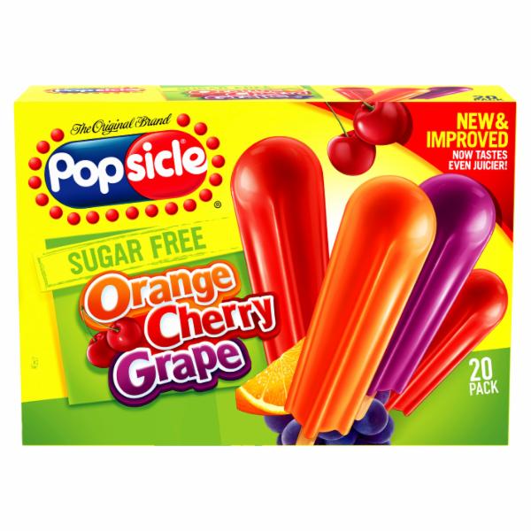 Ice Pops, Sugar Free, Naturally Flavored Orange