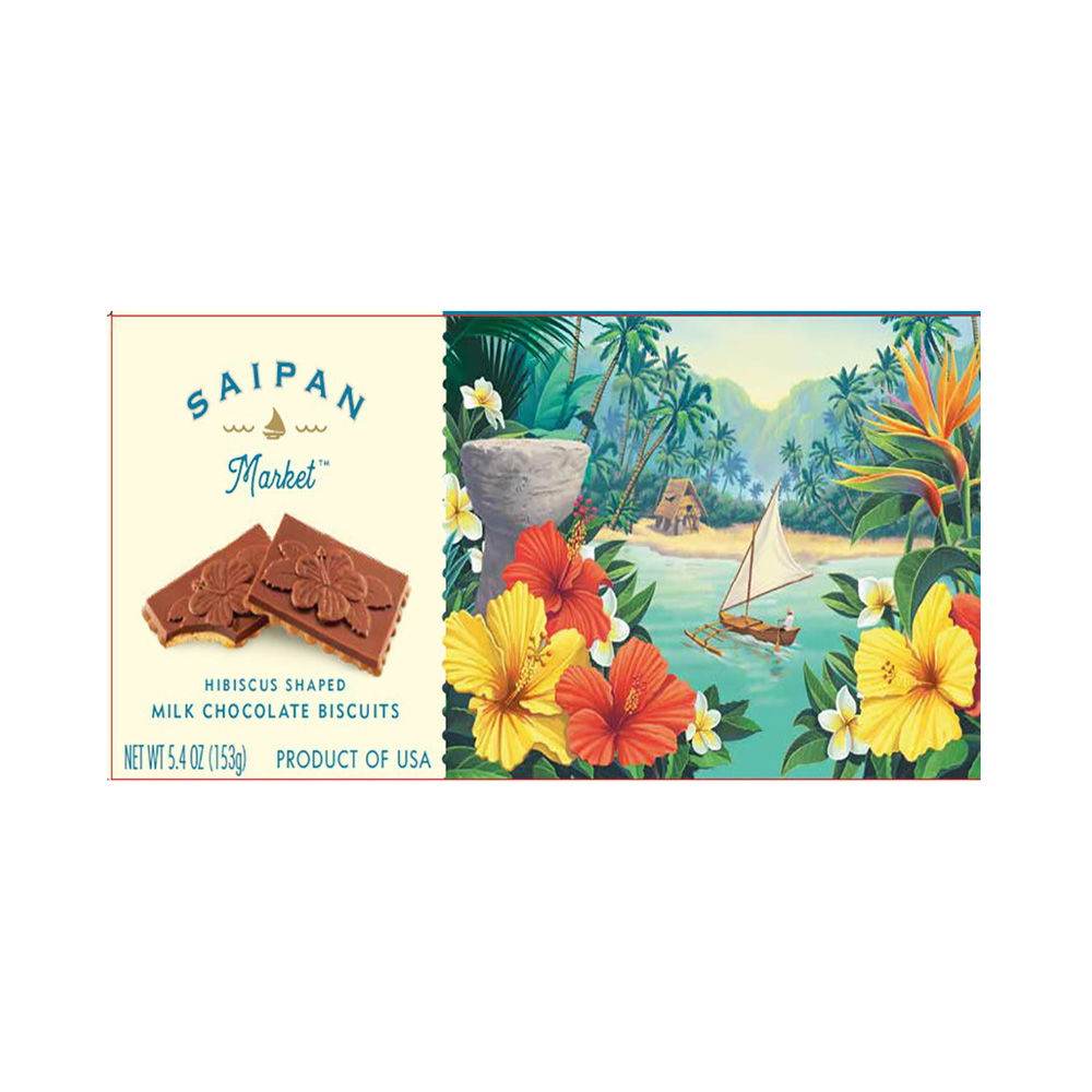 Hibiscus Shaped Milk Chocolate Biscuits