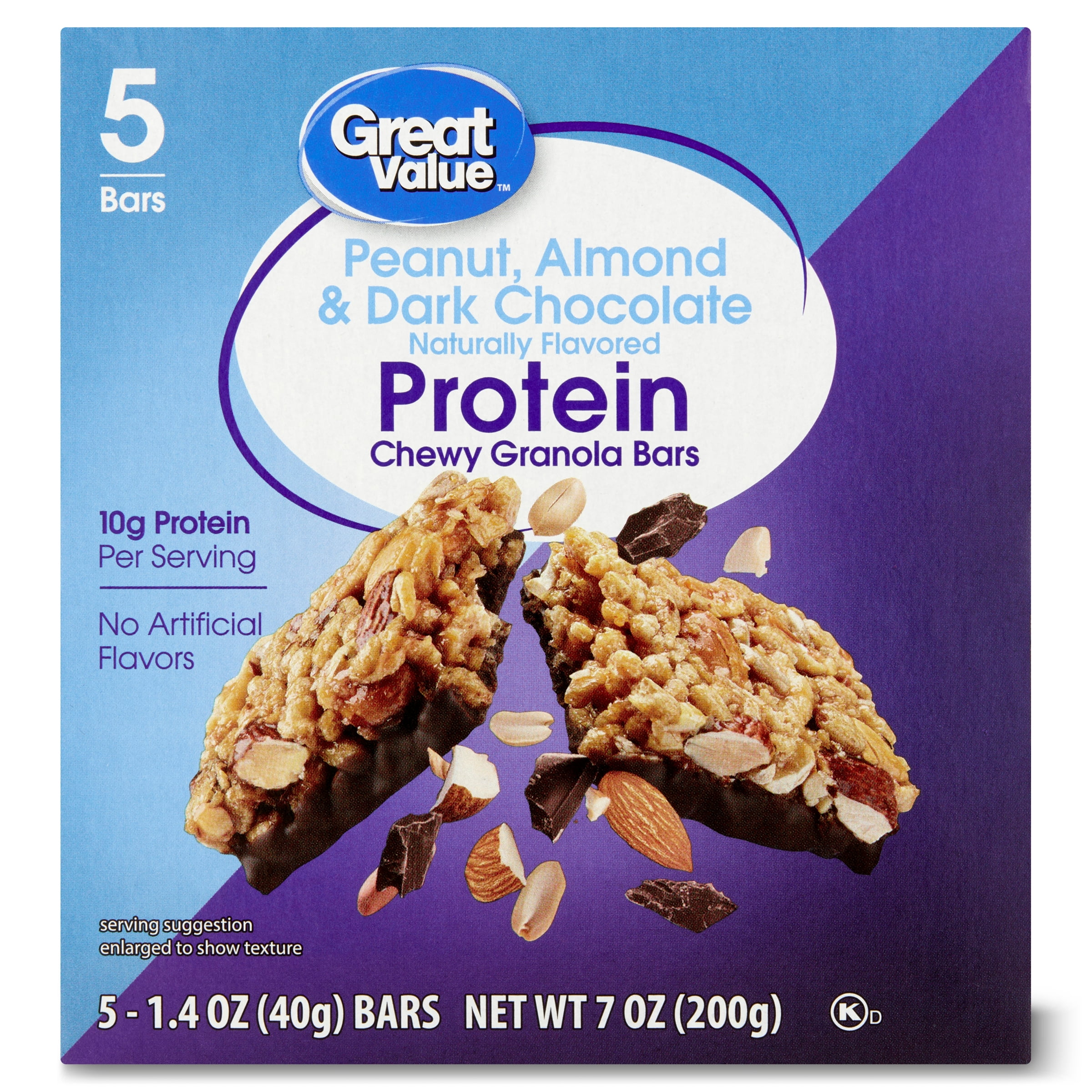 Protein Chewy Granola Bars Peanut Almond Dark Chocolate