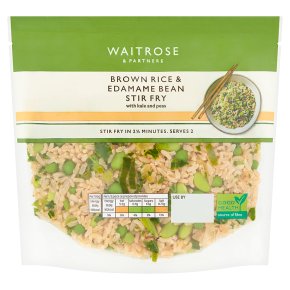 Brown Rice & Endame Bean Stir Fry