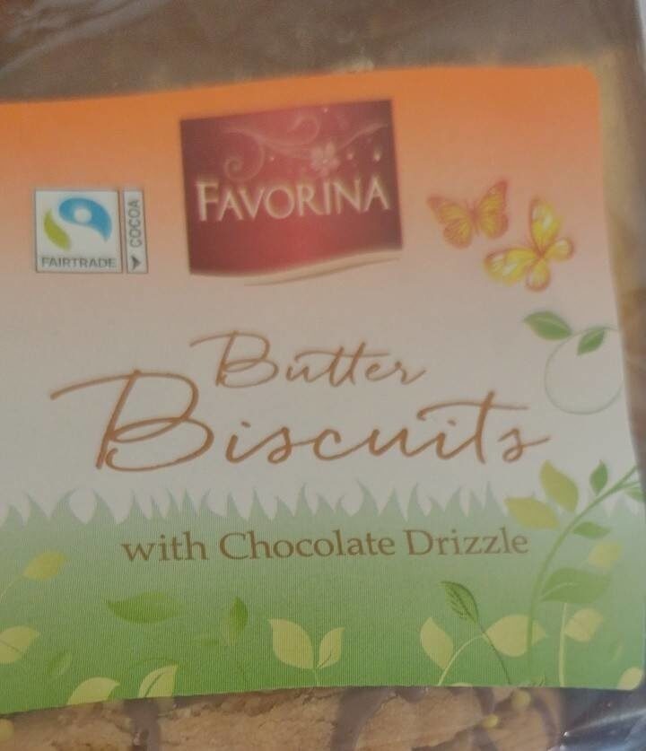 Favorina Butter Biscuits With Chocolate Drizzle