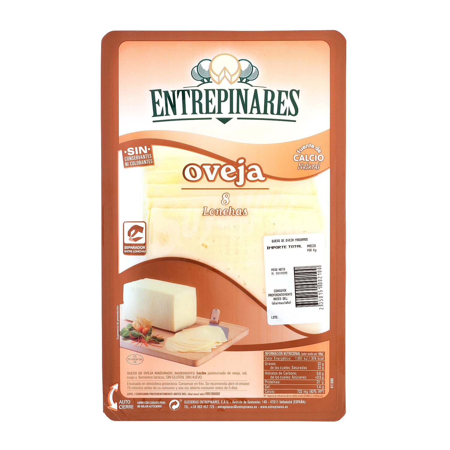 Queso Oveja En Lonchas Entrepinares