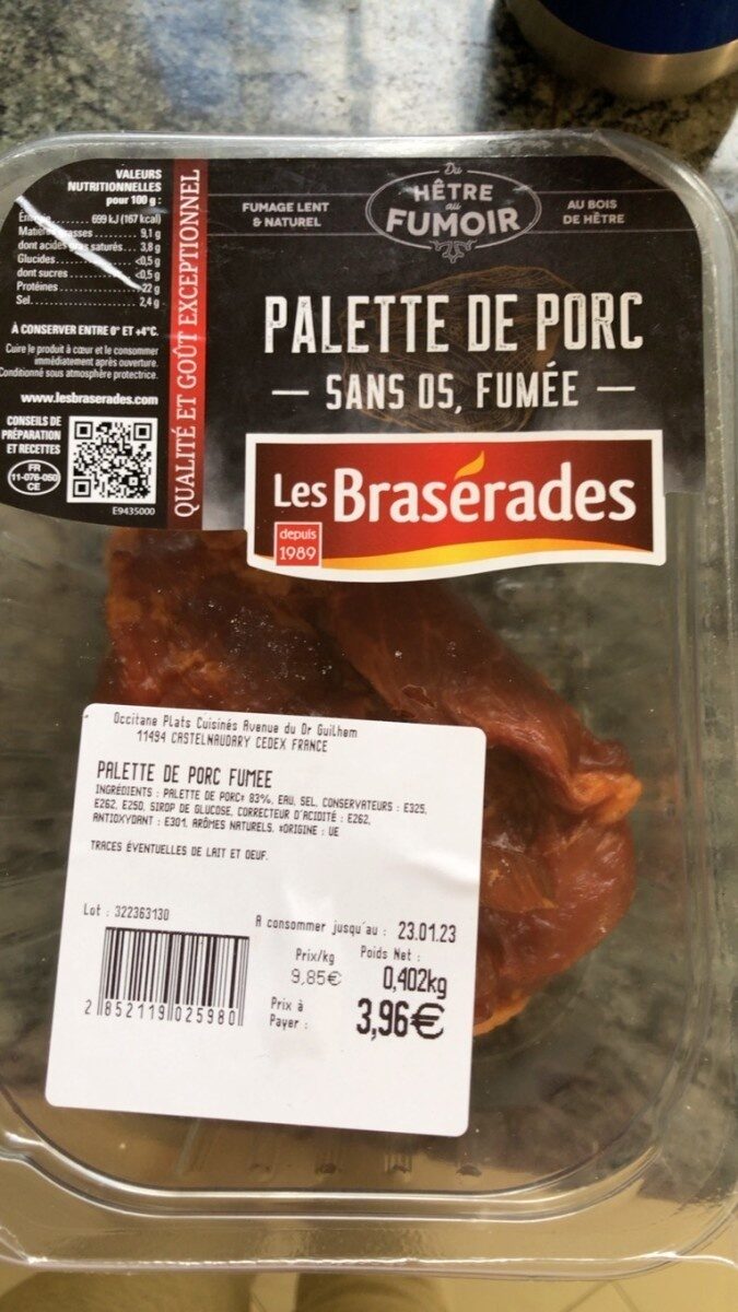 Palette De Porc Sans Os, Fumée