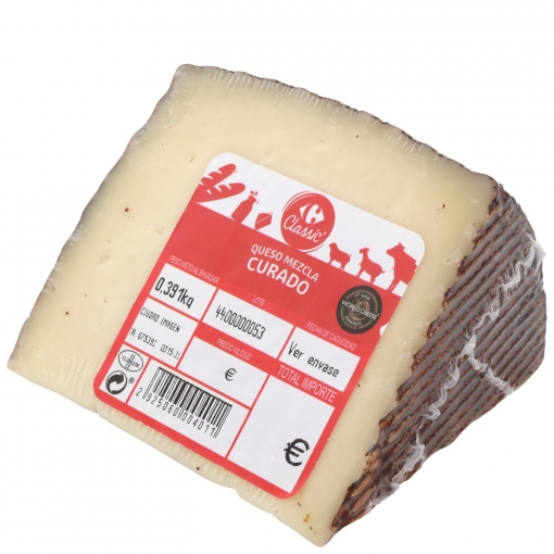 Queso De Mezcla Curado Carrefour Classic Cuña De 500 G Aprox