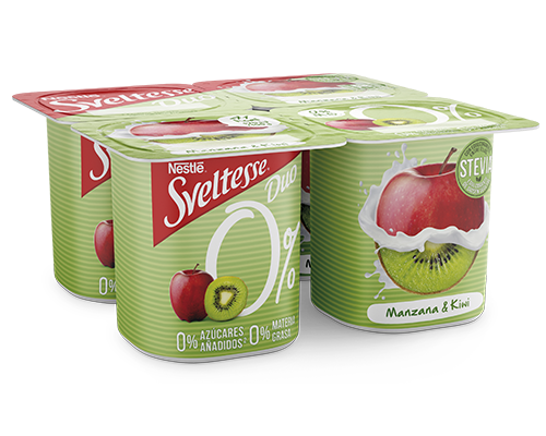 Yogur Manzana & Kiwi 0% Sveltesse 4x120g