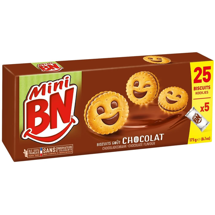Mini-biscuits Fourrés Goût Chocolat Et Vanille