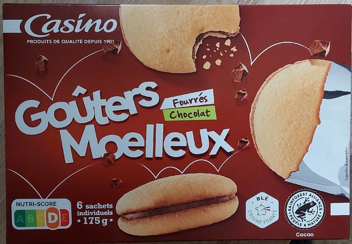 Goûters Moelleux Fourrage Chocolat