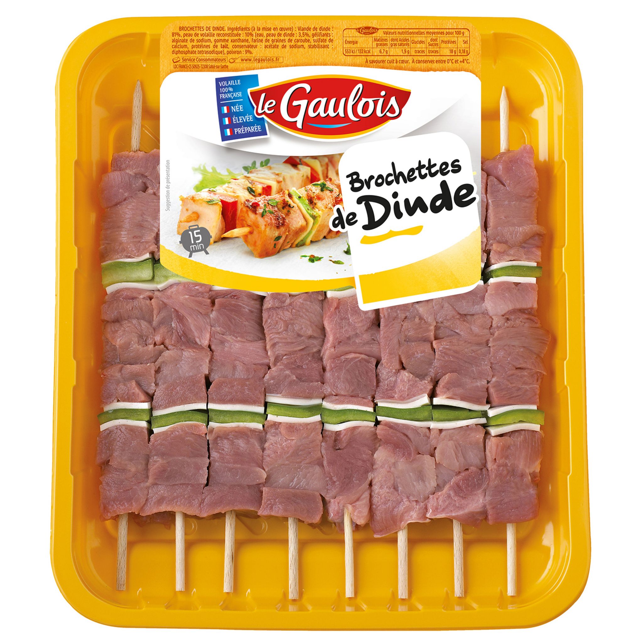 BQ 8 BROCHETTES PLT SATM GAULOIS