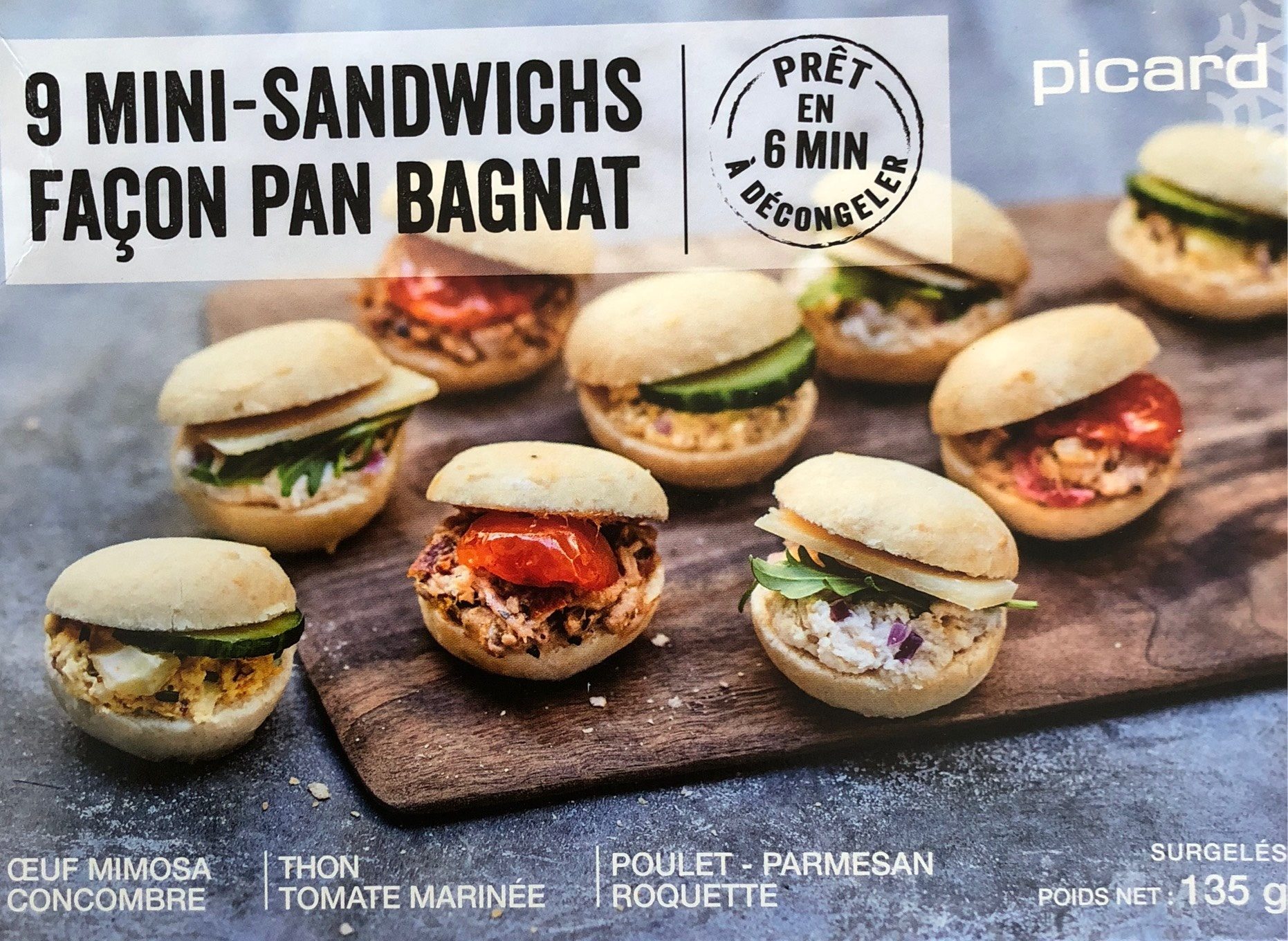 9 Mini-sandwichs Façon Pan Bagnat