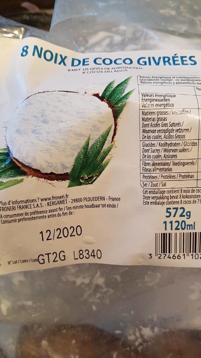 8 Noix De Coco Givrée