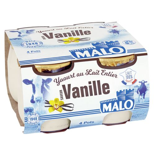 Yaourt Au Lait Entier Saveur Vanille