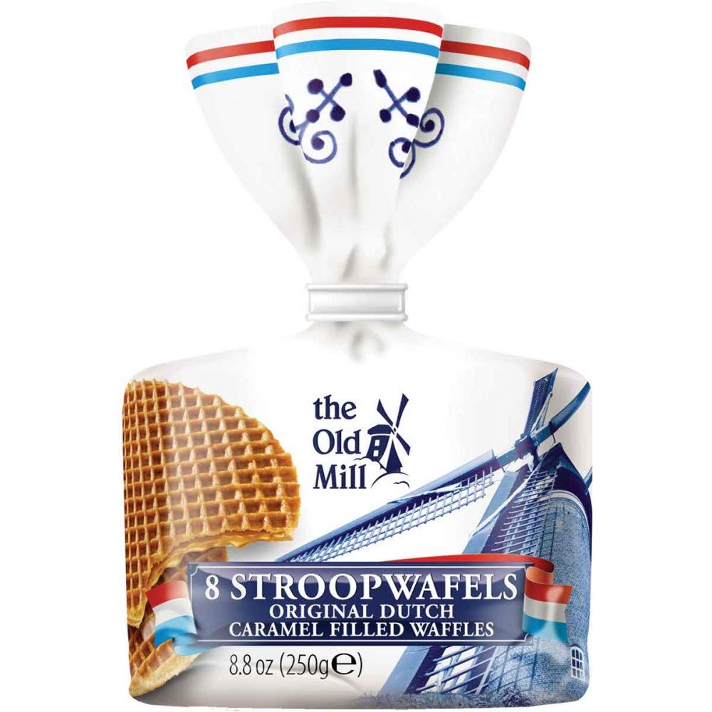 8 STROOPWAFELS ORIGINAL DUTCH CARAMEL FILLED WAFFLES