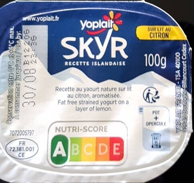 Skyr Sur Lit De Citron