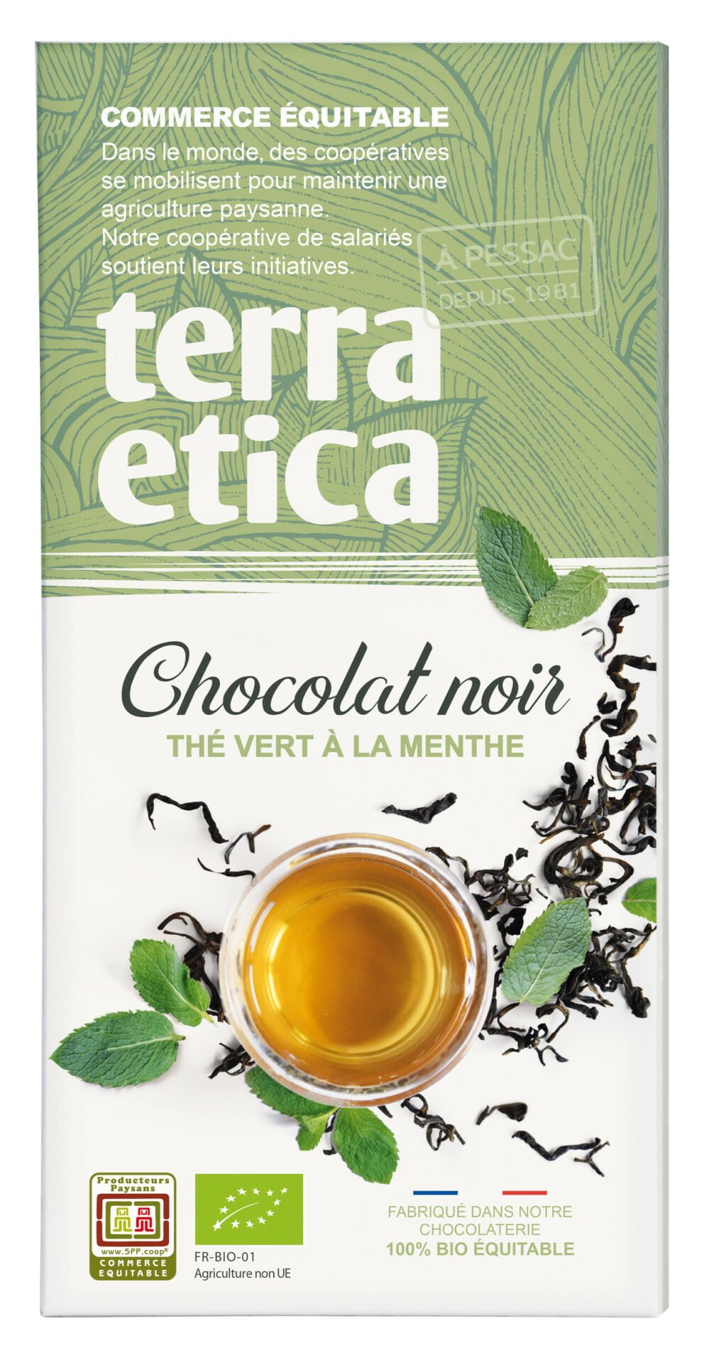 Chocolat Noir Thé Vert à La Menthe