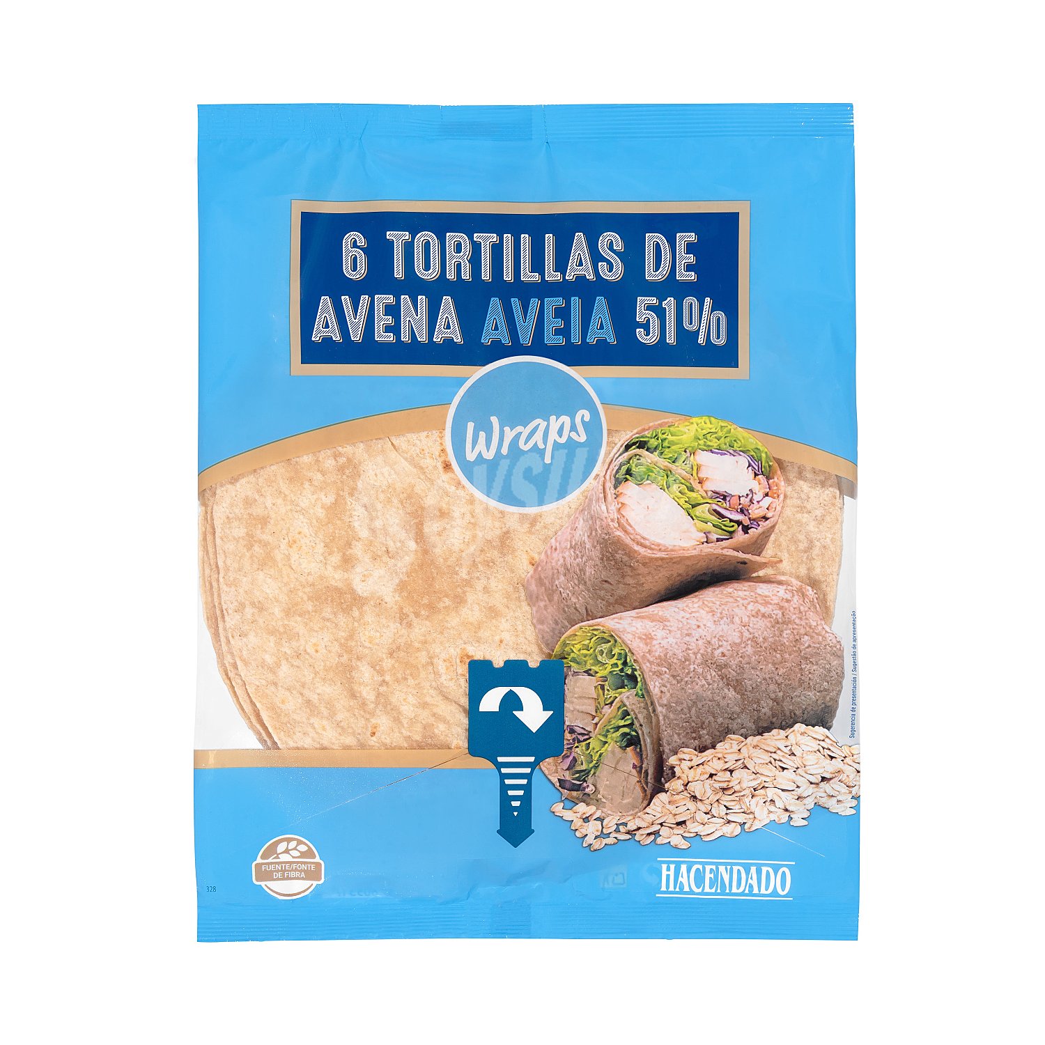 6 Tortillas De Avena 51%