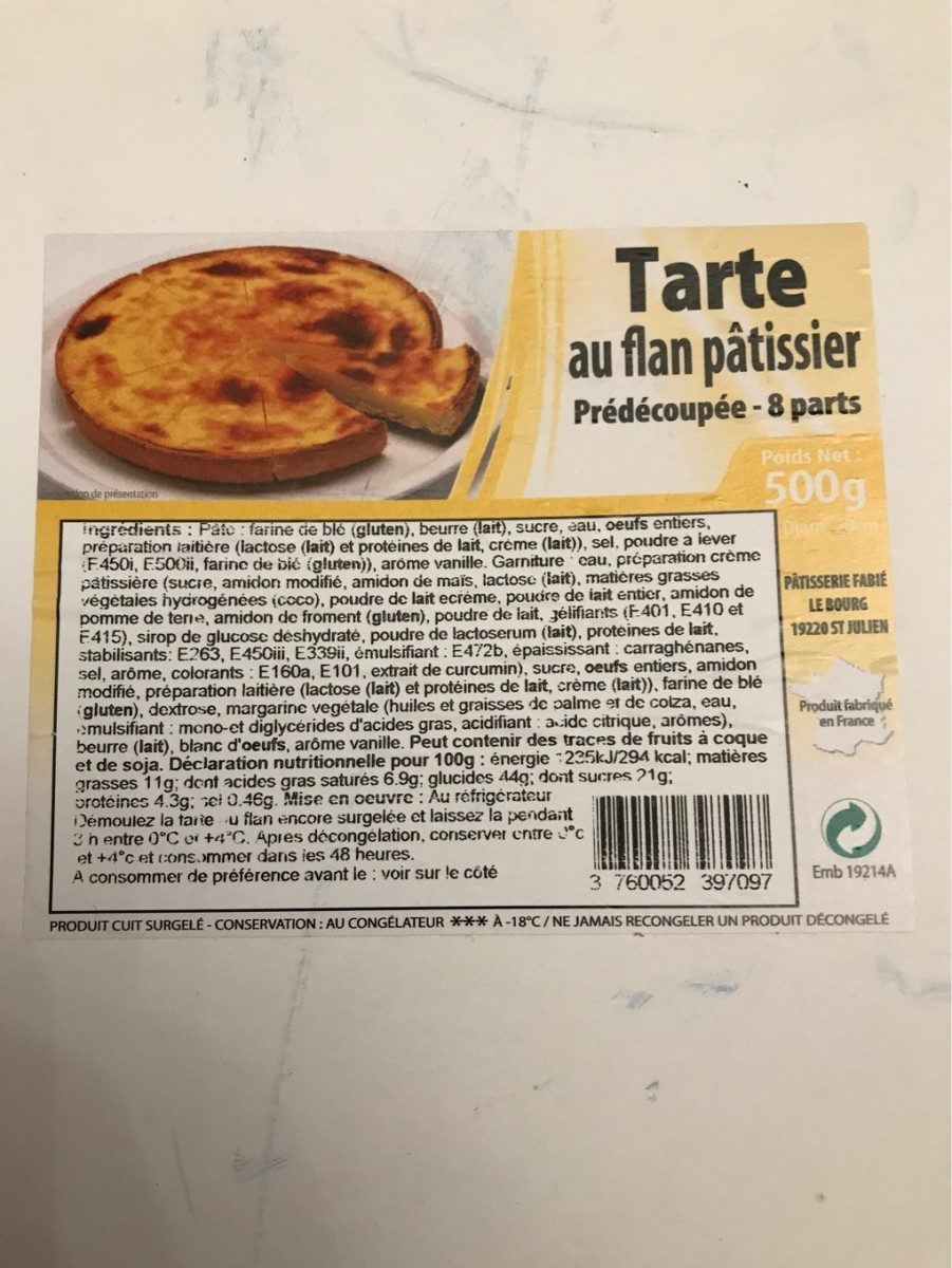 Tarte Au Flan Patissier