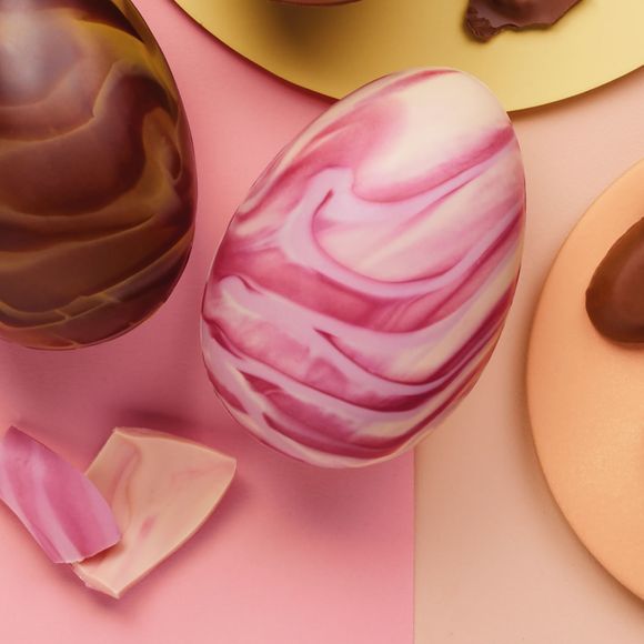 White Chocolate And Raspberry Marble Egg