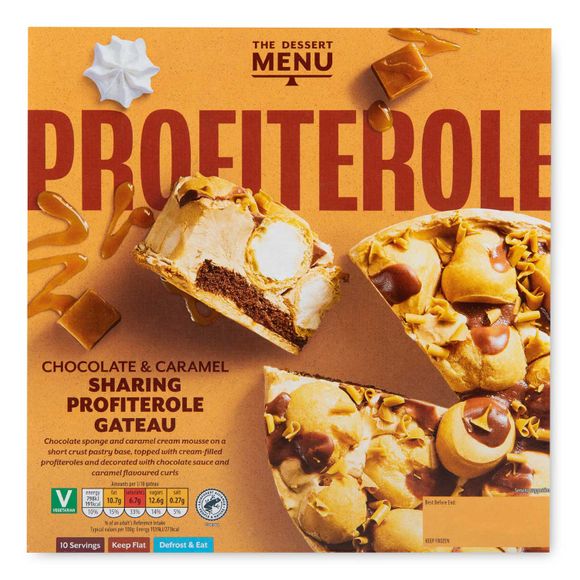 Chocolate & Caramel Sharing Profiterole Gateau