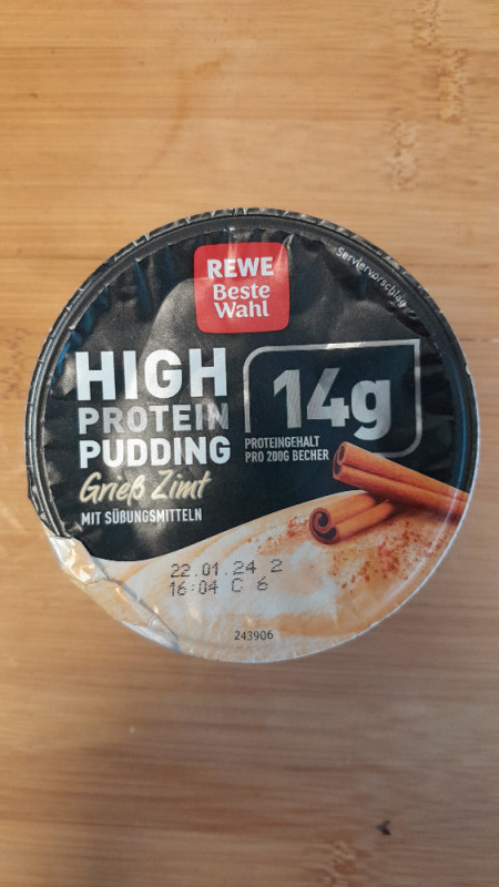 High Protein Pudding Grieß Zimt