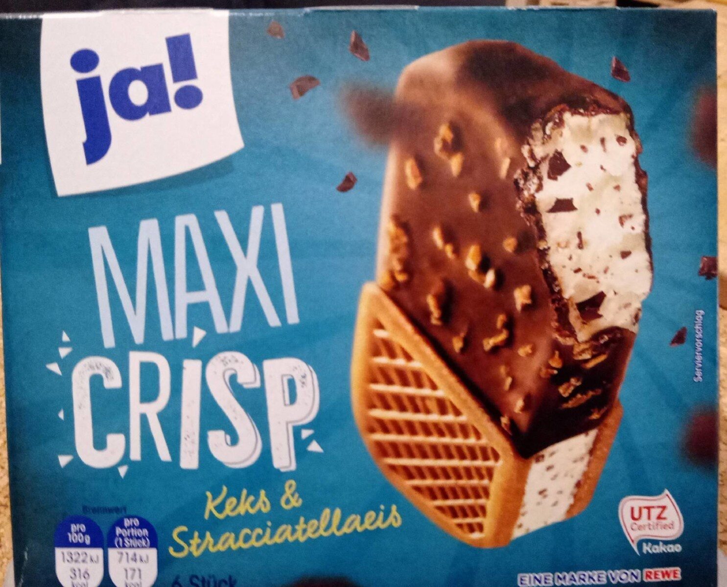 Maxi Crisp Keks Und Stracciatellaeis