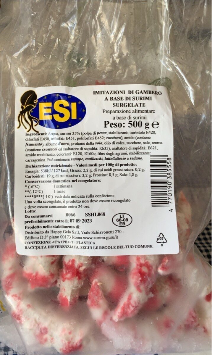 Imitazioni Di Gamberi A Base Di Surimi