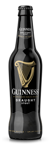 Guinness Draught Cerveza Ale Negra Irlandensa Botella, 1x33cl