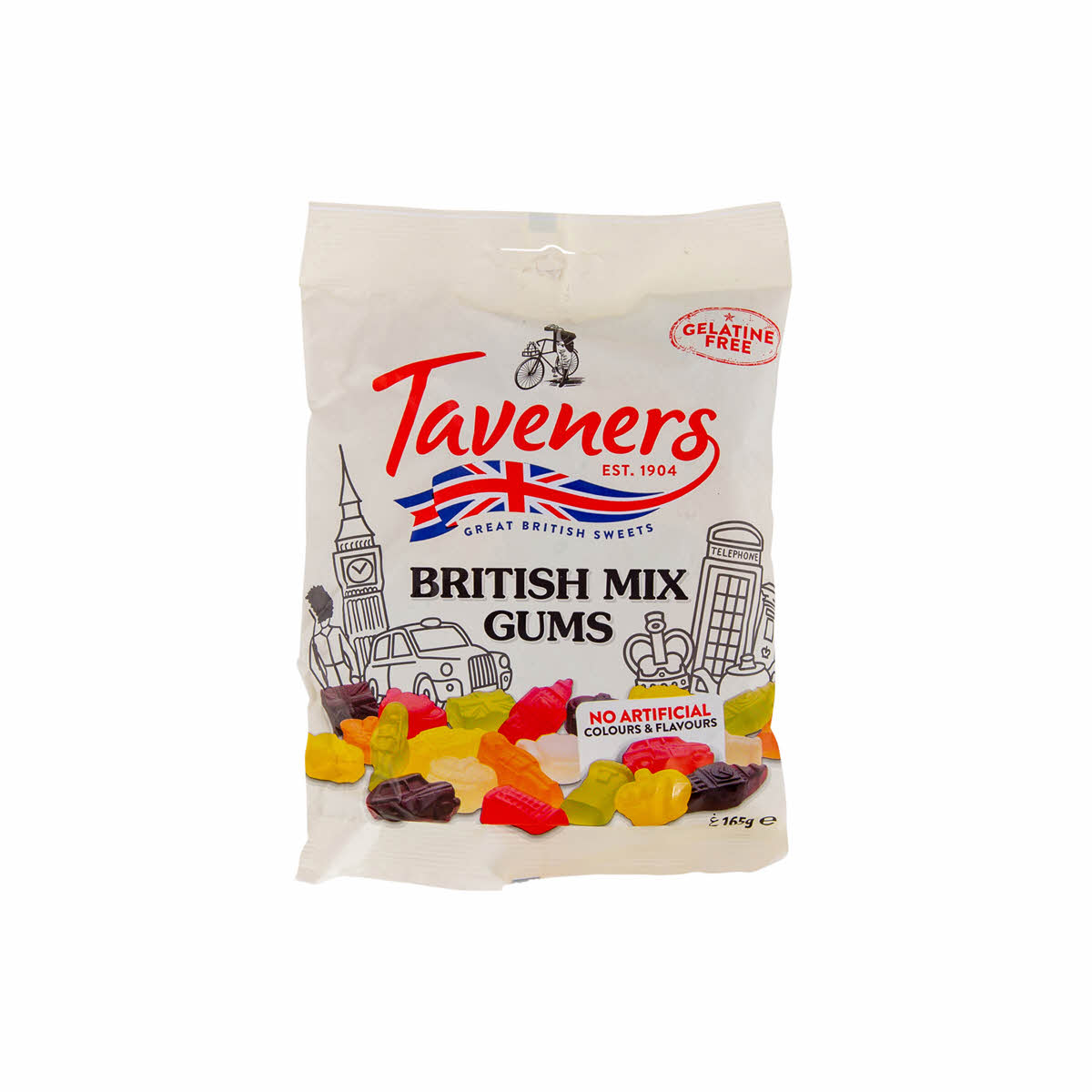 Taveners British Mix Gums Great British Sweets 165G