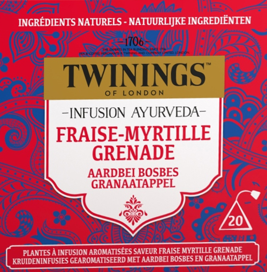 Infusion Ayurveda Fraise Myrtille Grenade