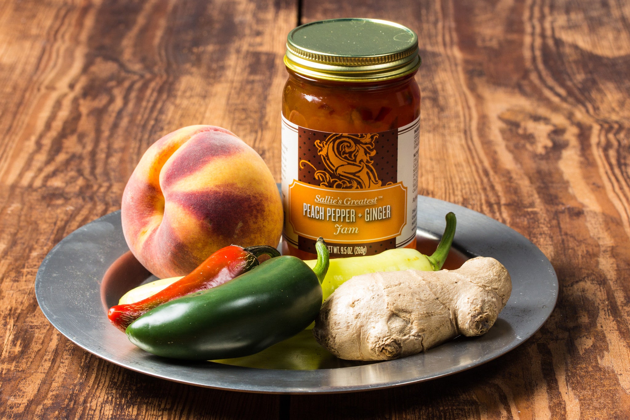 Peach Pepper + Ginger Jam
