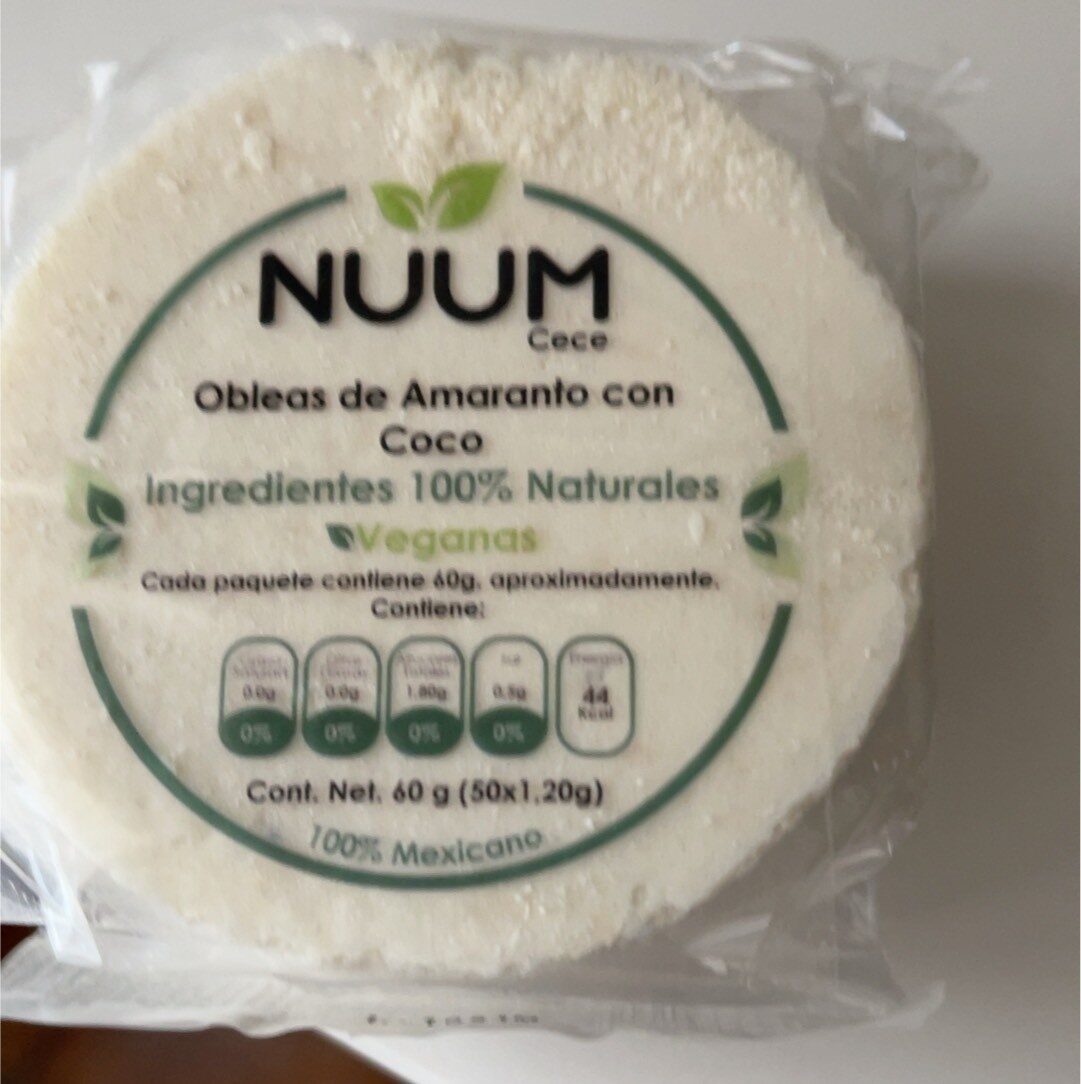 Obleas De Coco