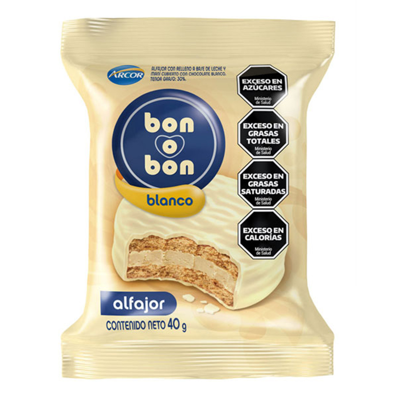 Bon O Bon Alfajor Blanco 40G