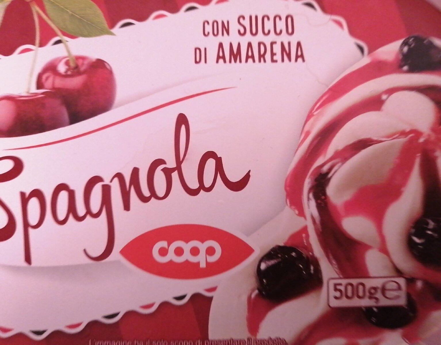 Spagnola Gelato Con Succo Di Amarena