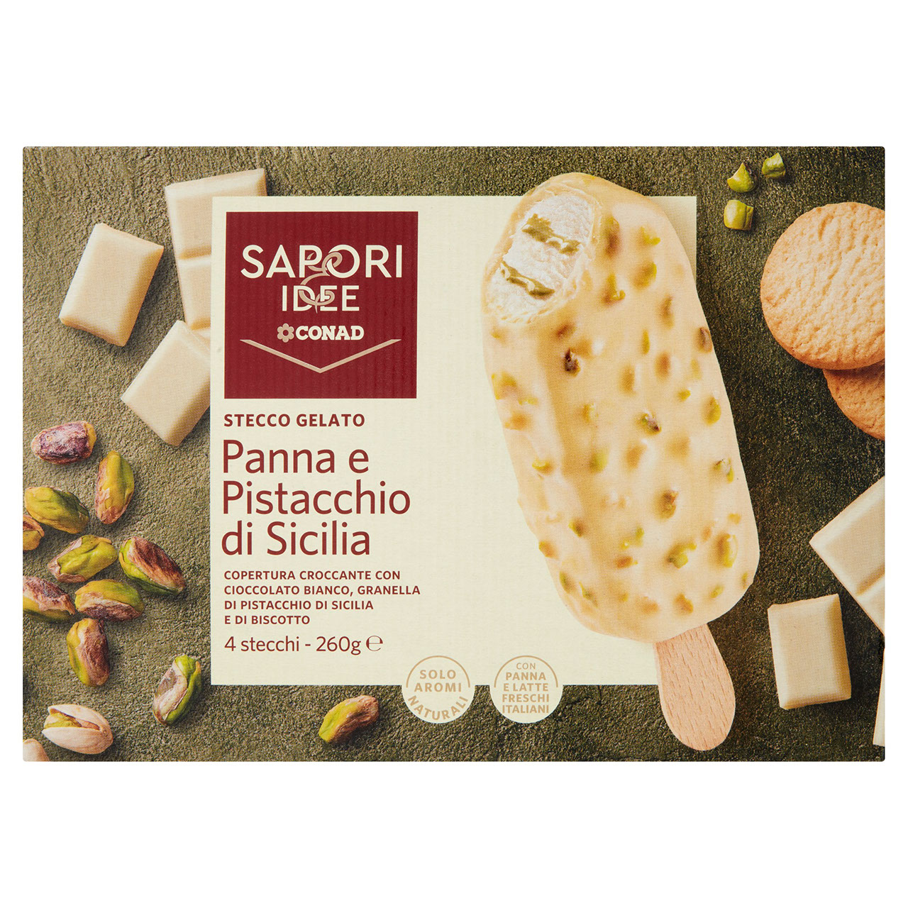 Biscotto Gelato Panna E Pistacchio