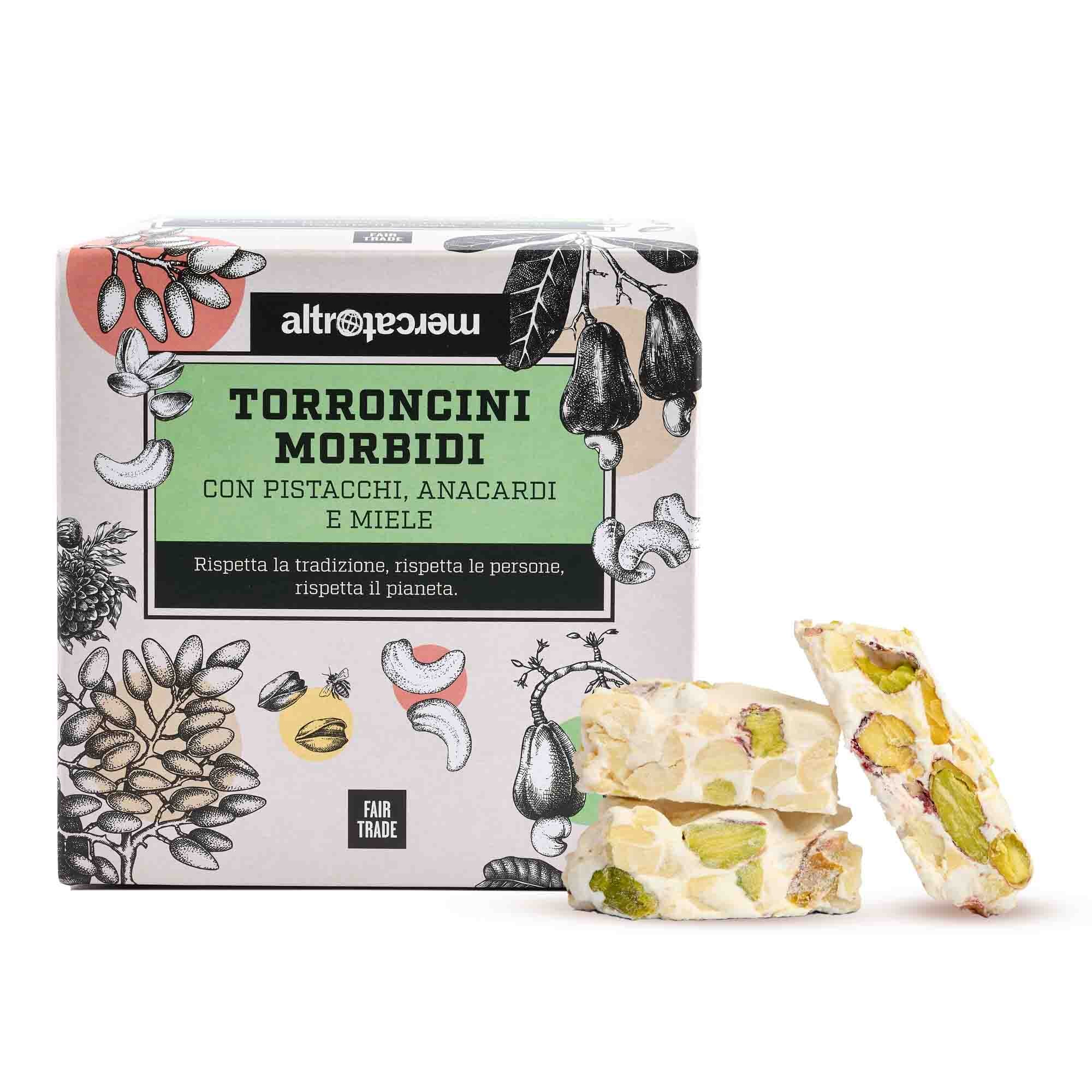 Torroncini Morbidi Con Pistacchi, Anacardi E Miele