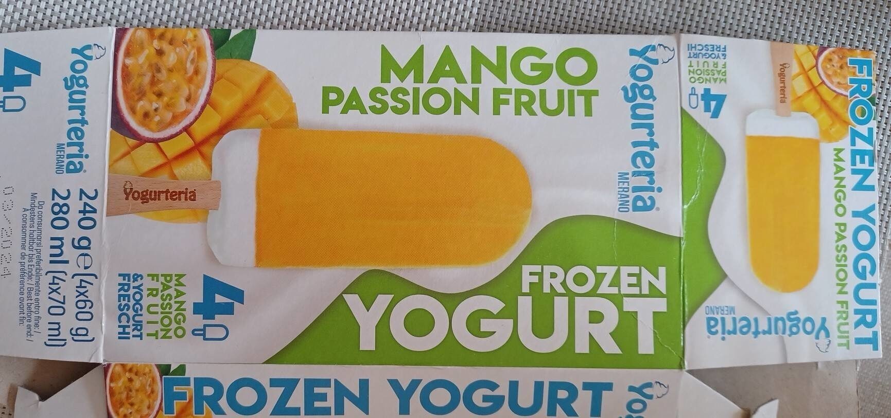 Frozen Yogurt Mango Passion Fruit