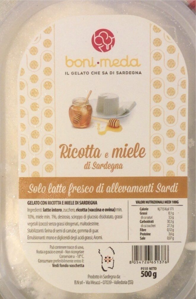 Gelato Ricotta E Miele Di Sardegna