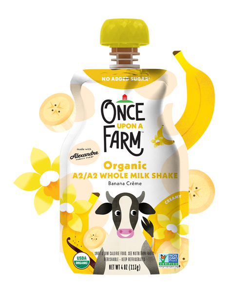 A2/A2 Whole Milk Shake, Banana Creme Kids' Pouch