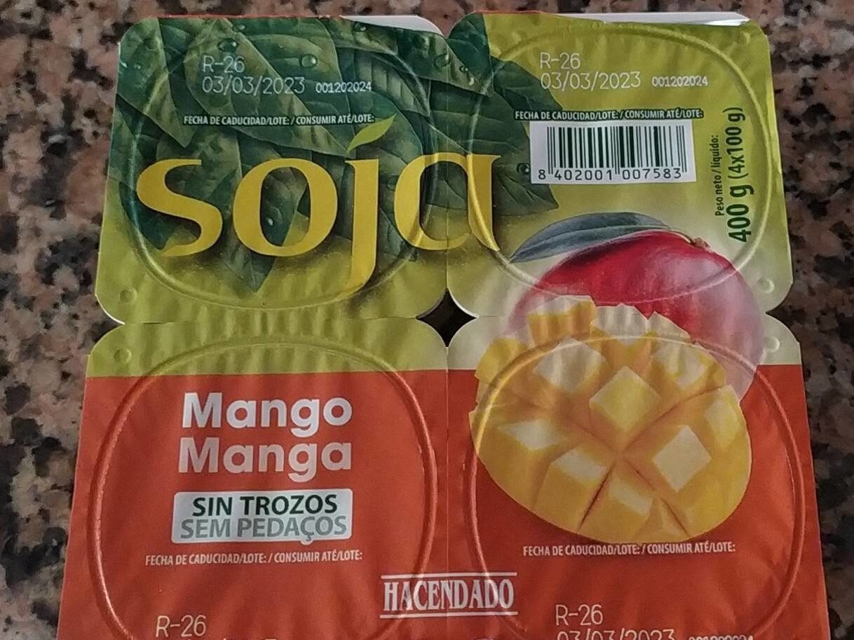 Especialidad Fermentada A Base De Soja, Con Mango, Aromatizada, Enriquecida Con Calcio