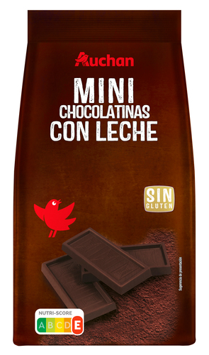 Chocolate Con Leche Auchan Bolsa 200g (20x10g) Mini